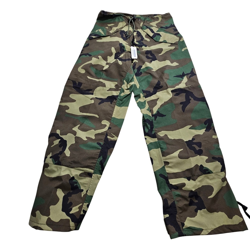 US Military ECWCS NWT Trouser Small Regular Green Woodland Camo Gore-Tex Vintage